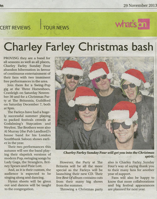 Charley Farley Sunday Four Christmas 2013
